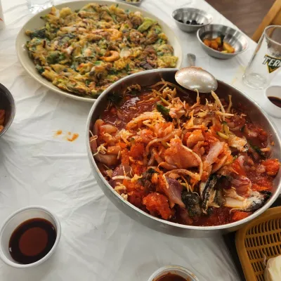 매콤 낙지볶음 + 해물파전 세트